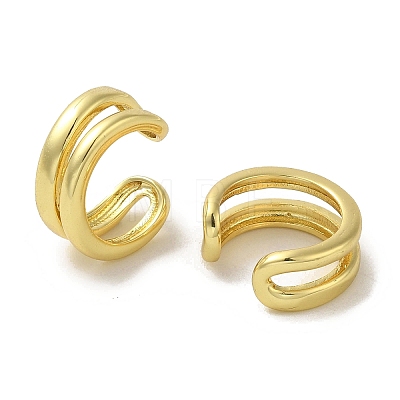 Rack Plating Brass Clip-on Earrings EJEW-R162-26G-01-1