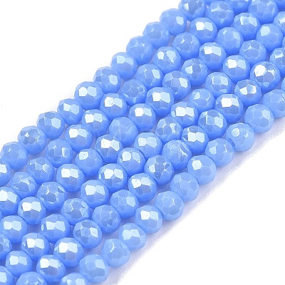 Electroplate Glass Beads Strands EGLA-A044-P1mm-A17-1