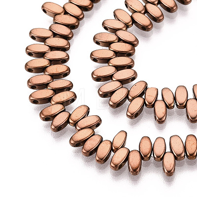 Electroplated Synthetic Non-magnetic Hematite Beads Strands G-T139-65C-1