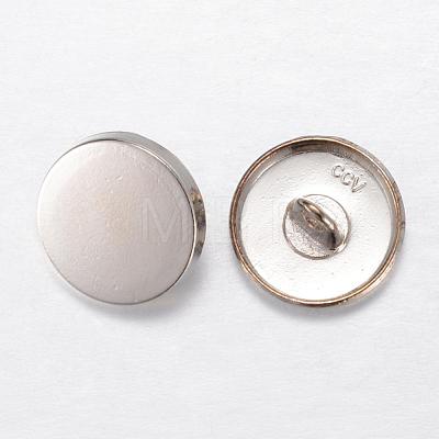 Alloy Shank Buttons BUTT-D054-15mm-05P-1