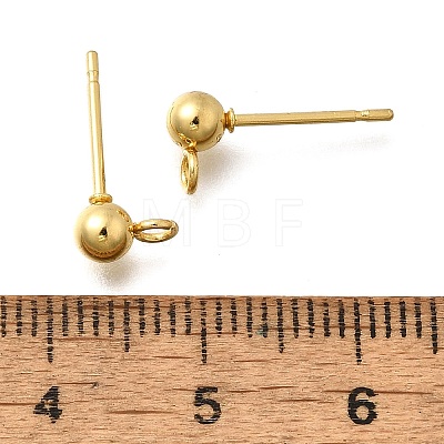 201 Stainless Steel Stud Earring Findings X-STAS-R156-01G-05-1