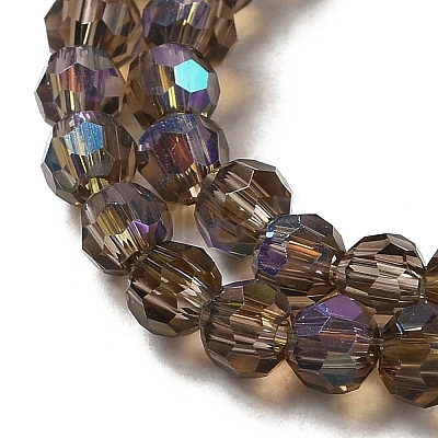 Electroplate Transparent Glass Beads Strands EGLA-A035-T4mm-L16-1