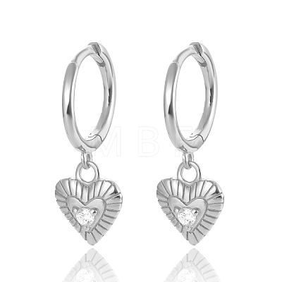 S925 Silver Heart-shaped Earrings Set MG6658-2-1