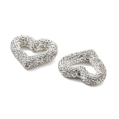 Heart Shape Polymer Clay Rhinestone Beads CLAY-NH0001-09A-14-1