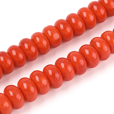 Opaque Spray Painted Glass Beads X-GLAA-ZX008-8mm-18M-1