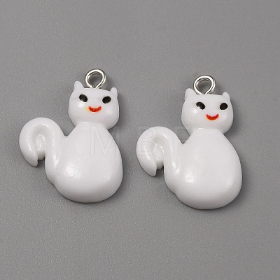 Opaque Resin Pendants RESI-CJC0012-19B-1