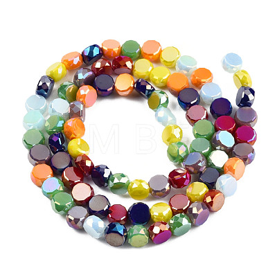 Electroplate Glass Beads Strands EGLA-N002-40B-04-1