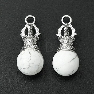 Natural Howlite  Pendants G-C114-04P-17-1