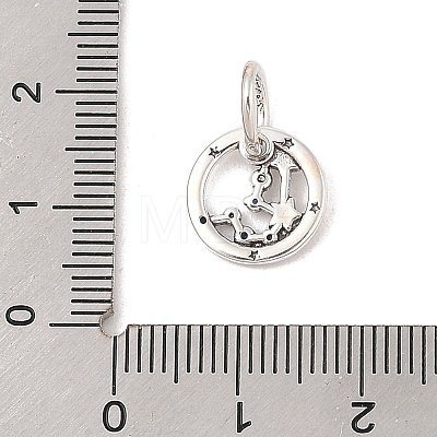 Luminous 925 Sterling Silver Rhinestone Constellation Charms STER-H114-01AS-03-1