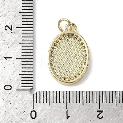 Brass Micro Pave Cubic Zirconia Pendants KK-K385-023G-1