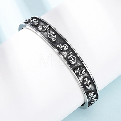 316 Surgical Stainless Steel Cuff Bangles BJEW-C142-01D-AS-1