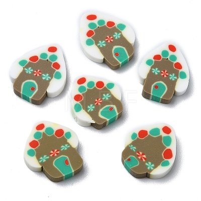 Christmas Theme Handmade Polymer Clay Cabochons CLAY-M005-20-1