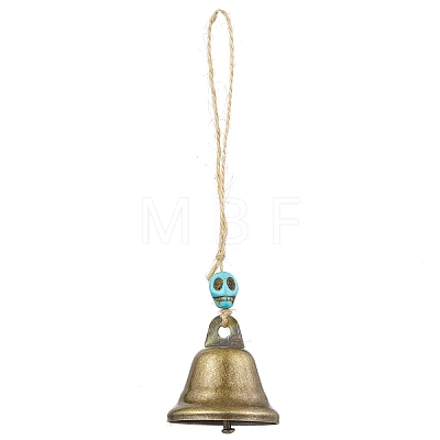 Iron Bell Pendant Decorations HJEW-JM02173-1