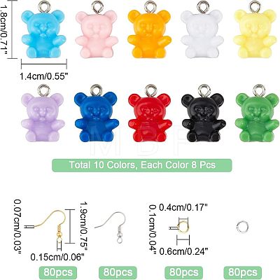  DIY Resin Dangle Earring Making Kits DIY-NB0005-54-1