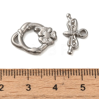 Non-Tarnish 304 Stainless Steel Toggle Clasps STAS-Q324-12P-1