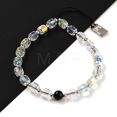 Stainless Steel & Glass Beads Mobile Straps AJEW-H153-05P-1