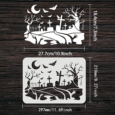 Plastic Reusable Drawing Painting Stencils Templates DIY-WH0202-327-1