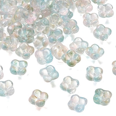Electroplate Transparent Glass Beads GLAA-A045-03H-1