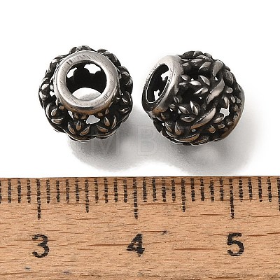 304 Stainless Steel European Beads STAS-D191-06A-AS-1