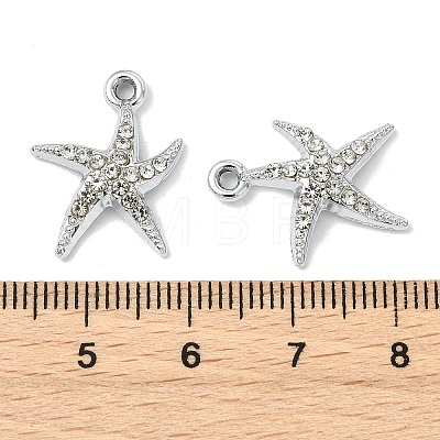 Animal Theme UV Plating Alloy Crystal Rhinestone Pendants ALRI-T012-07B-P-1