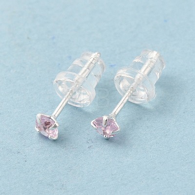Cubic Zirconia Diamond Stud Earrings STER-M105-01A-S-1