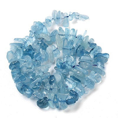 Natural Aquamarine Chip Beads Strands X-G-E271-96-1