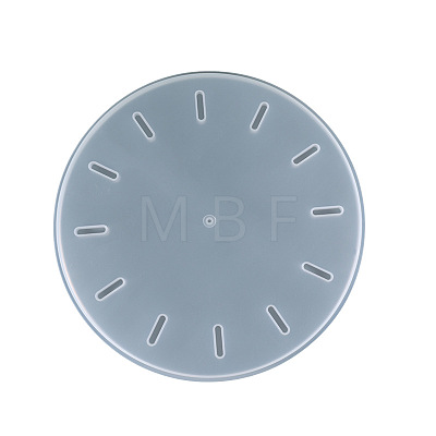 Flat Round Clock Wall Decoration Silicone Molds X-SIMO-PW0001-421-1