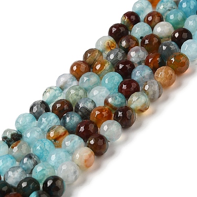 Natural Agate Bead Strands G-G882-6mm-C02-1-1
