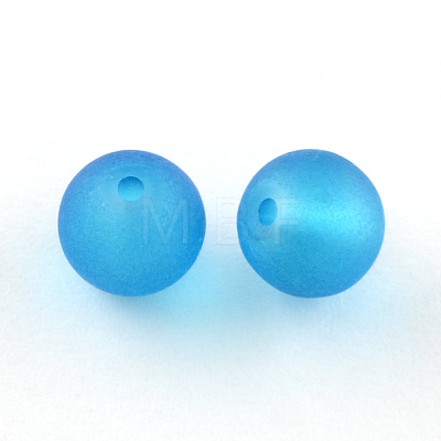 Transparent Frosted Glass Beads FGLA-MSMC0002-02-M-1