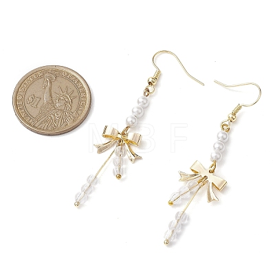 Shell Pearl Dangle Earrings EJEW-JE05980-1