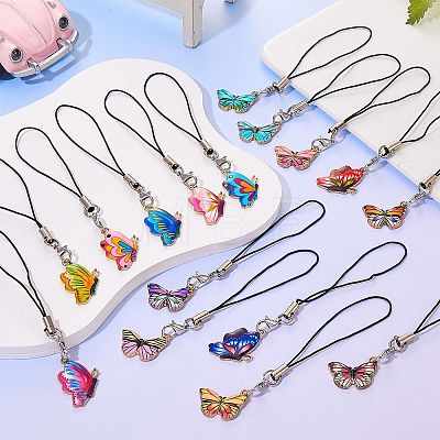 Alloy Enamel Mobile Strap HJEW-SW00027-02-1