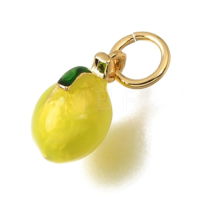 Brass Enamel Pendants KK-G605-13G-01-1