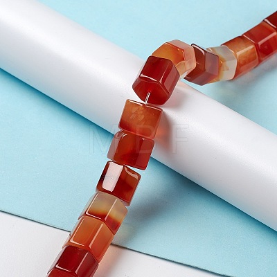 Natural Red Agate Beads Strands G-C026-B03-1