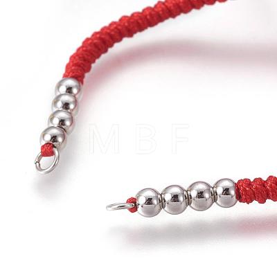 Nylon Cord Braided Bead Bracelets Making BJEW-F360-FP-1
