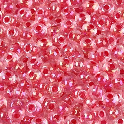FGB Inside Colours Transparent Glass Seed Beads SEED-T009-01E-1