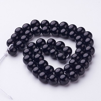Natural Mashan Jade Round Beads Strands X-G-D263-8mm-XS32-1