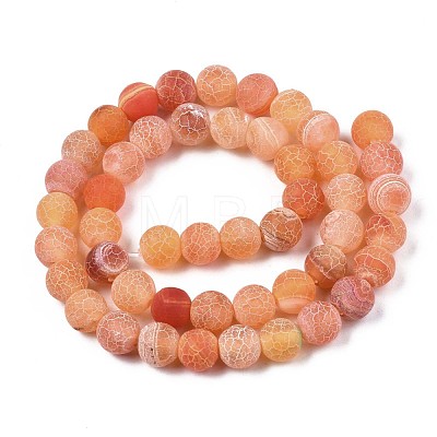 Natural Weathered Agate Beads Strands G-S259-05H-8mm-1