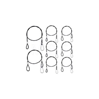 Unicraftale 8Pcs 2 Style 304 Stainless Steel Stage Lights Safety Cable FIND-UN0001-48-1
