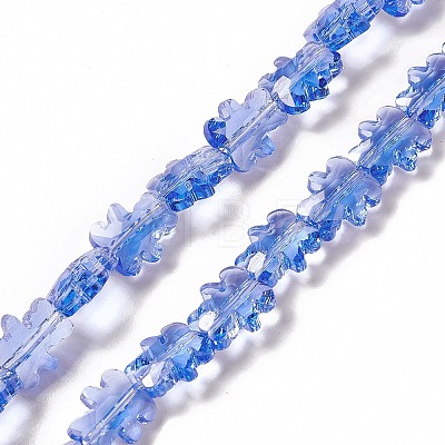 Transparent Electroplate Glass Beads Strands GLAA-C023-03D-1