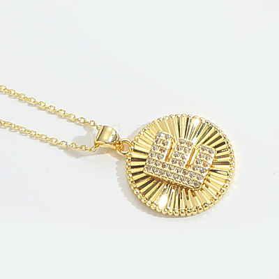 Brass Micro Pave Cubic Zirconia Necklaces FS-WG1D774-05-1