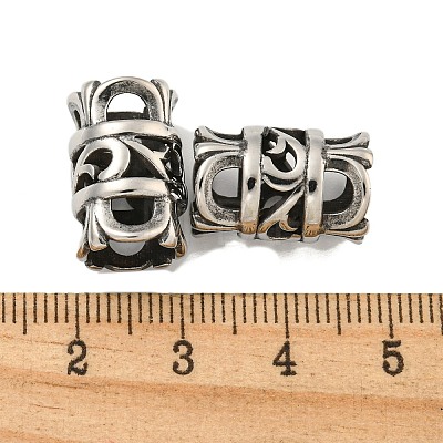 316 Surgical Stainless Steel European Beads STAS-Q326-03AS-02-1