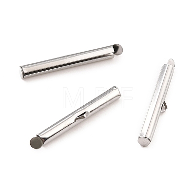 Non-Tarnish 304 Stainless Steel Slide On End Clasp Tubes STAS-C044-08D-P-1