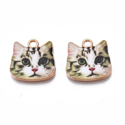 Printed Alloy Pendants PALLOY-N168-002G-1