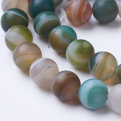 Natural Grade A Striped Agate/Banded Agate Beads Strands G-E478-07-6mm-1