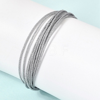 Polyester Metallic Braided Multi-strand Cord Bracelet for Bracelet Making BJEW-H642-02G-08-1