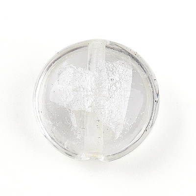 Handmade Silver Foil Glass Beads SLF15mmY-07-1