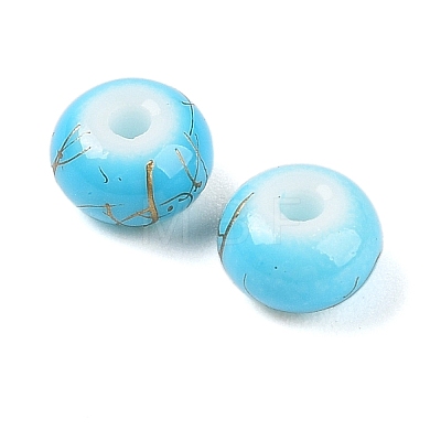Opaque Spray Painted Glass Beads X1-GLAA-G118-01C-1