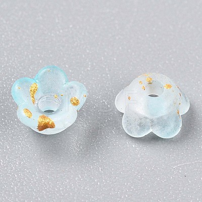 Frosted Transparent Acrylic Beads OACR-N137-72I-1