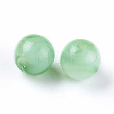 Acrylic Imitation Jade Beads MACR-E025-25B-12mm-1
