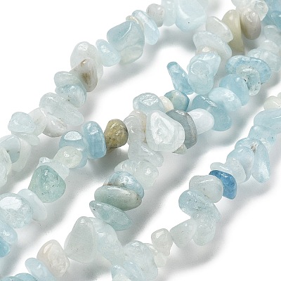 Natural Aquamarine Chip Beads Strands X-G-L154-19-1